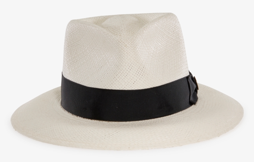 Blue Notes White Straw Classic Brim Fedora Hat Front - Ruby Sinatra, transparent png download