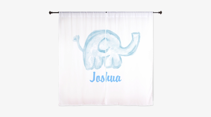 Watercolor Blue Baby Elephant Curtains On Cafepress - Entes Elektrik, transparent png download