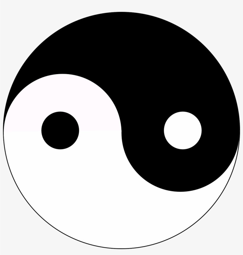 Yin And Yang Symbol Art Black And White Download - Jin Jang Png, transparent png download