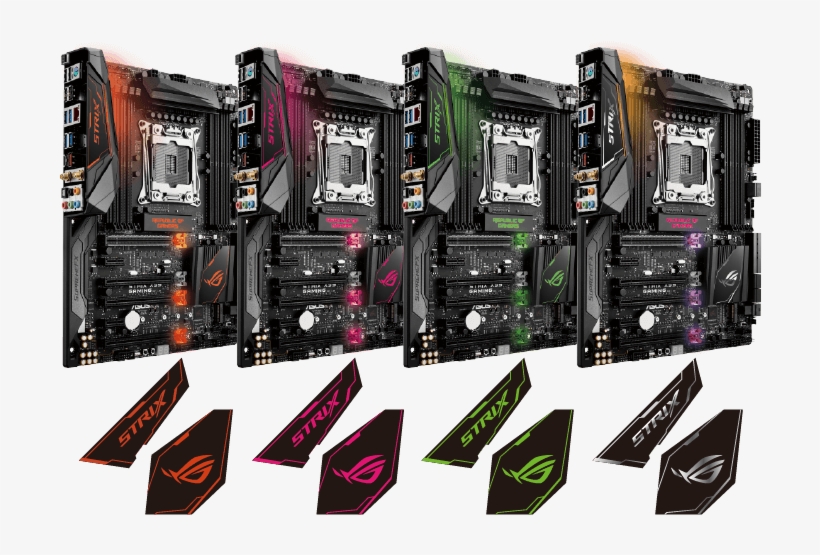 Gaming Aesthetics Mix And Match Rgb With Color Decals - Asus Strix X99 Rgb, transparent png download