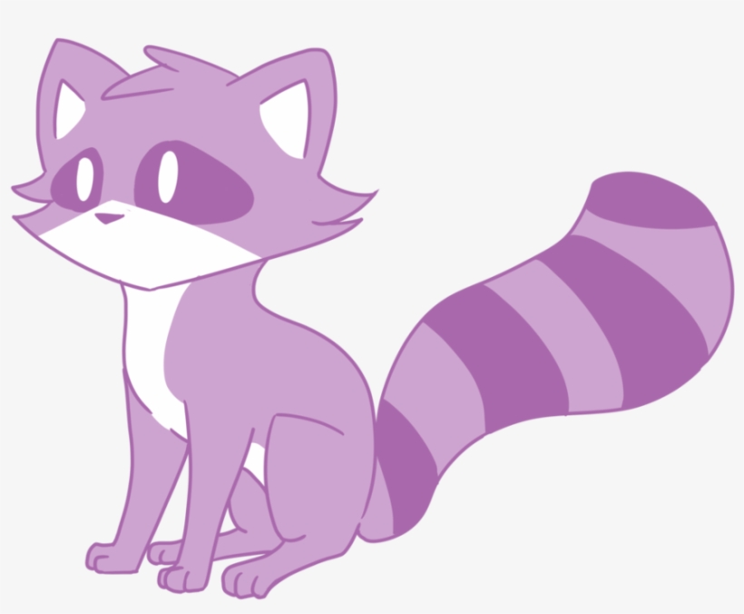 Raccoon Clipart Purple - Purple Raccoon, transparent png download