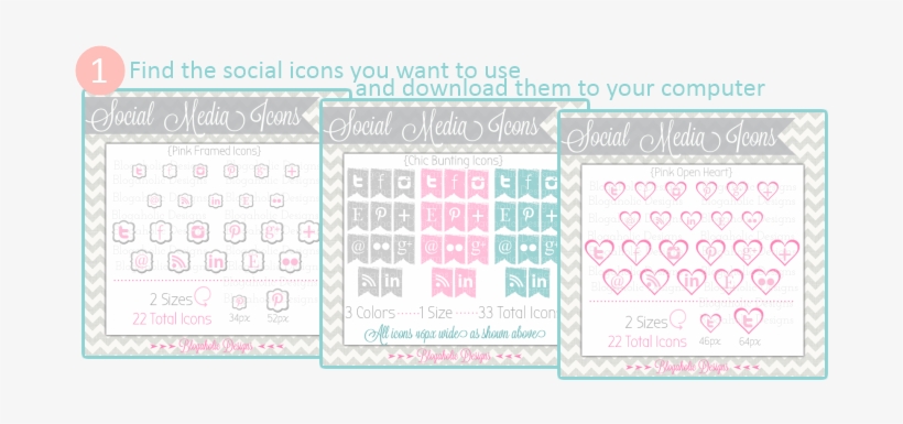 Find The Social Media Icons You Want To Install On - Number, transparent png download