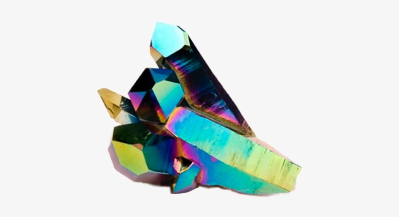 Clipart Stock Aesthetic Holographic Blue Green Pink - Quartz, transparent png download