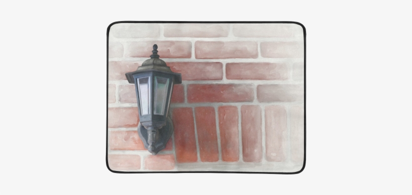 Lamp, Red Brick Beach Mat - Canvas Print, transparent png download