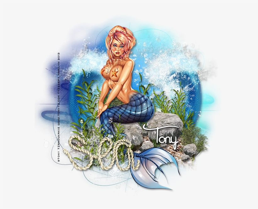 Tony Tz Sweet Mermaid - Illustration, transparent png download