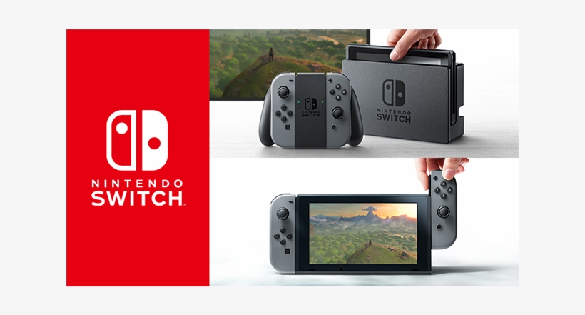 Nintendo Switch World Premiere Reveals New Ways To - Nintendo Switch Console With Gray Joy-con, transparent png download