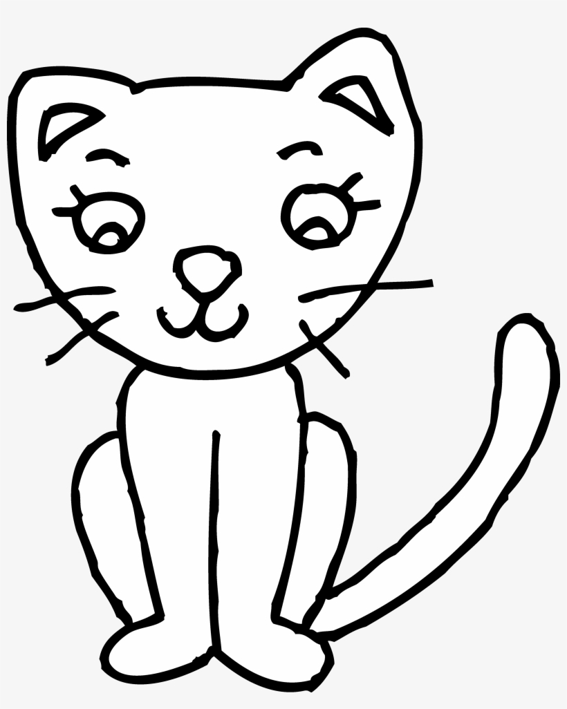 Black And White Clipart Clipartpen - Clip Art Cat, transparent png download