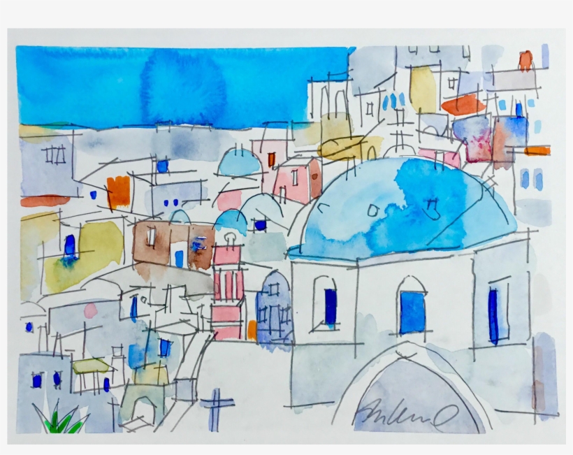 Visit - " - Watercolor Painting, transparent png download