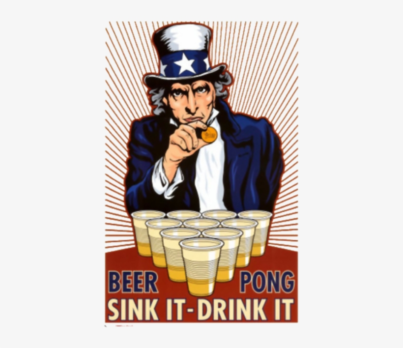 Uncle Sam Beer Pong - Beer Pong, transparent png download