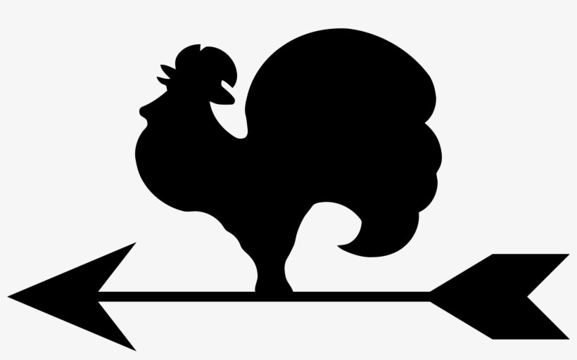 Arrow Clipart Weathervane - Rooster Silhouette Clip Art Free, transparent png download