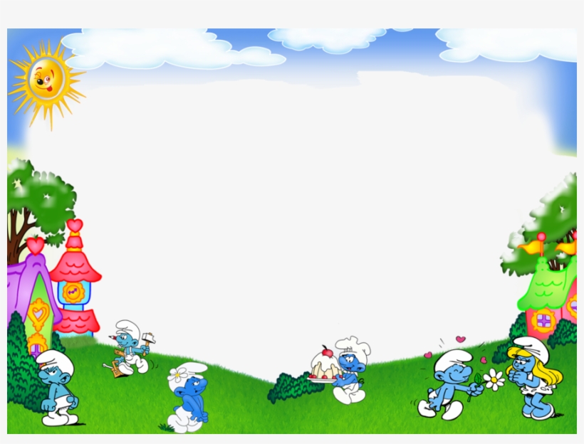 Smurfs Frame Clipart Smurfette The Smurfs Picture Frames - Cadre Photo Schtroumpf, transparent png download