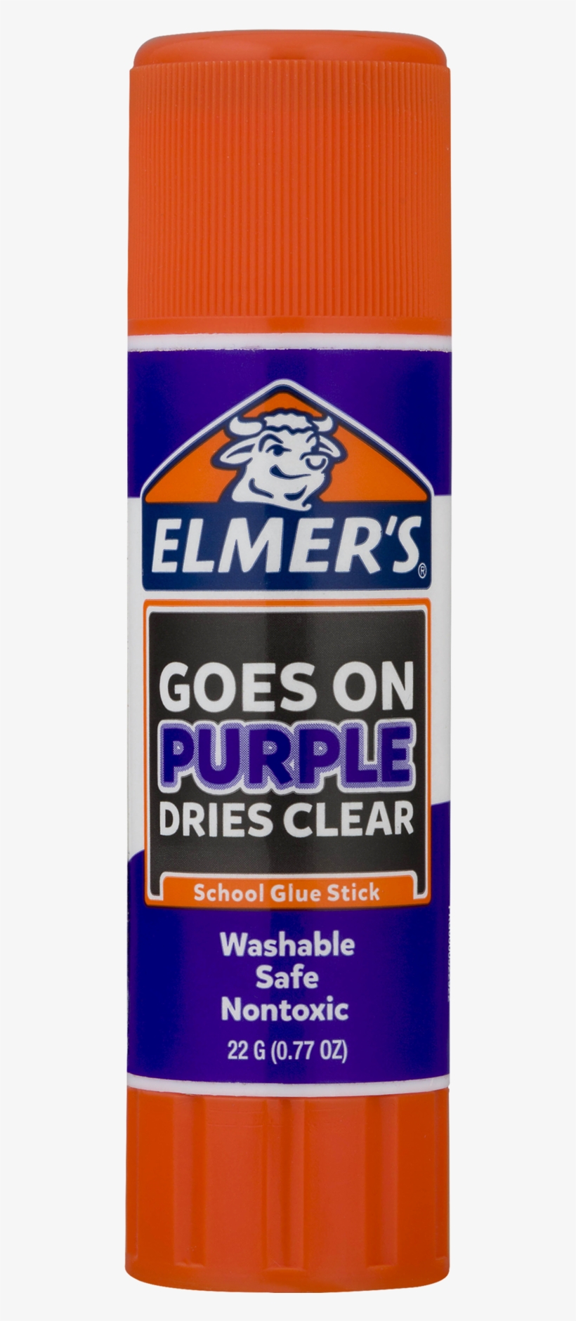 Glue Stick Png Free Library - Elmer's Goes On Purple Dries Clear School Glue 5, transparent png download