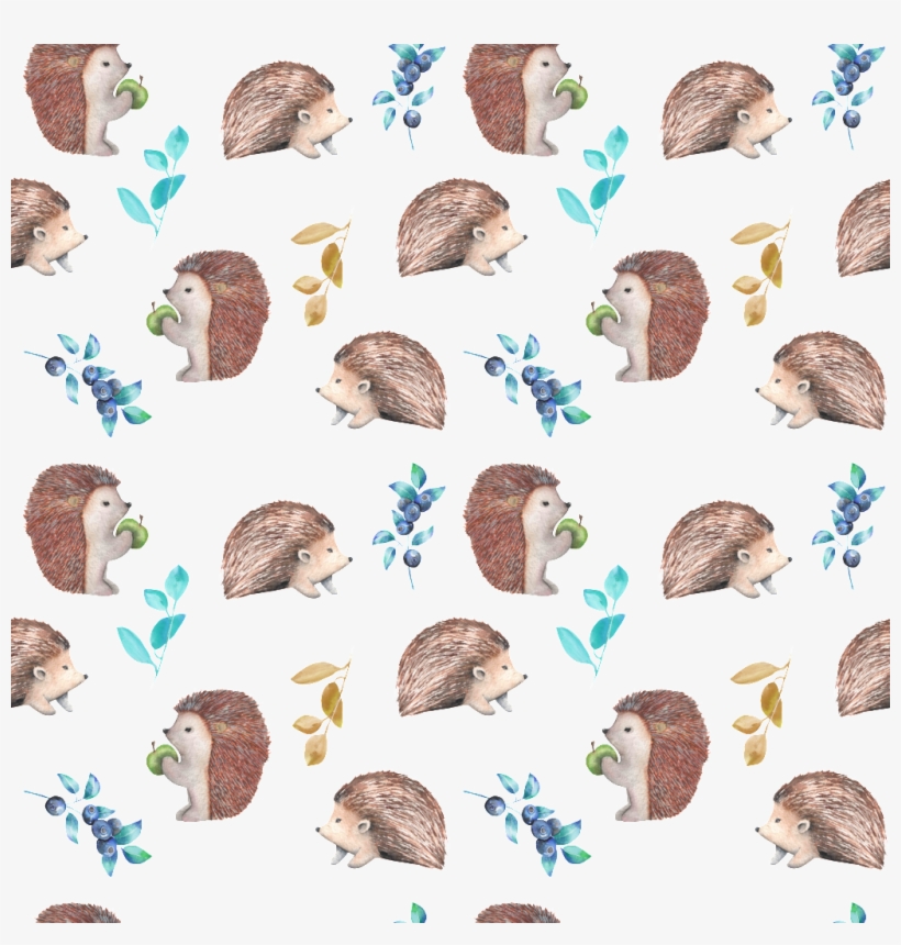 Cute Little Hedgehog Background Decorative Figure Png - 刺蝟 背景, transparent png download