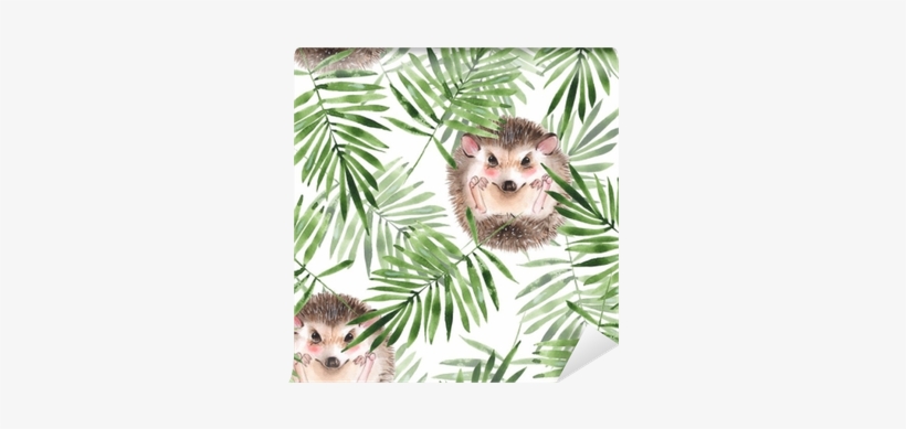 Hedgehog And Leaves - Vintage Notebook Kawaii Hedgehog: Creative School/office, transparent png download