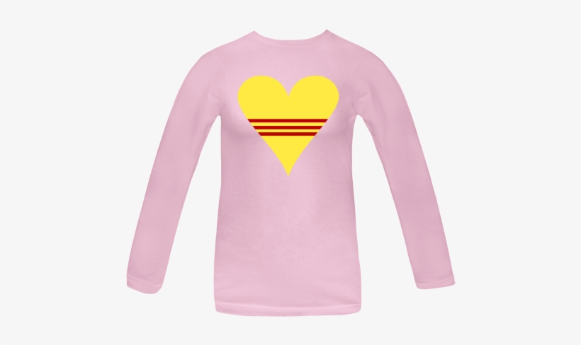 Design Features A Funky Heart Shaped Flag Of The Republic - Long-sleeved T-shirt, transparent png download