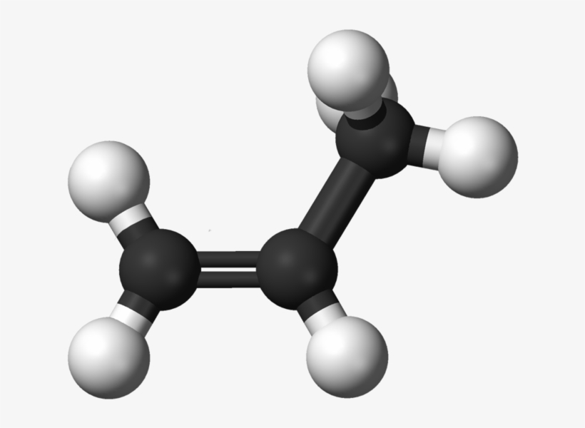 716px Propylene 3d Balls - Propylene Molecule, transparent png download