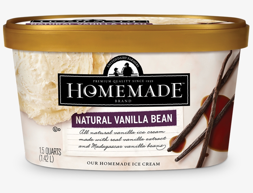 Homemade Brand Natural Vanilla Bean Ice Cream 48oz - Homemade Black Raspberry Chip Ice Cream, transparent png download