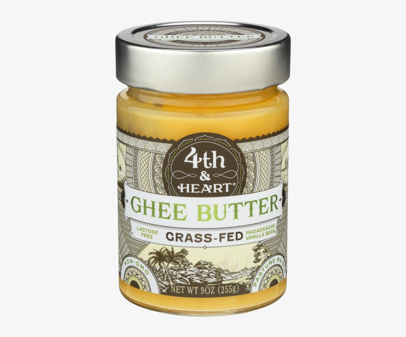 4th & Heart Ghee Vanilla Bean Jar-9 Oz - 4th & Heart Grass-fed Ghee Butter, Vanilla Bean,, transparent png download