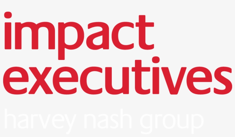 In Red With White Strapline - Impact Executives, transparent png download