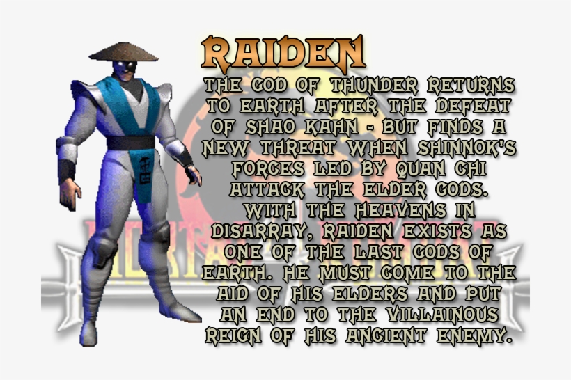 Raiden - Raiden Mortal Kombat, transparent png download