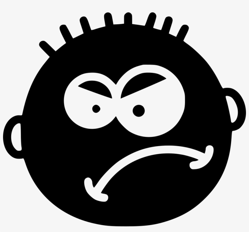 Angry Comments - Angry Emoji Logo Black, transparent png download