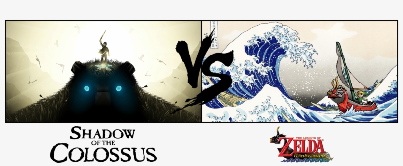Shadow Of The Colossus Has Also Been A Fan Favorite - Great Wave Off Kanagawa Zelda Wind Waker, transparent png download