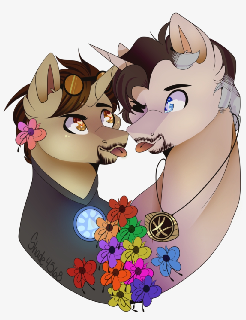 Shade4568, Bust, Doctor Strange, Flower, Gay, Heart - Drawing, transparent png download