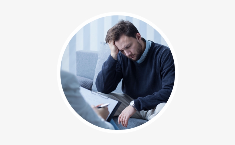 Stressed Person In Consultation - Person With Insomnia, transparent png download