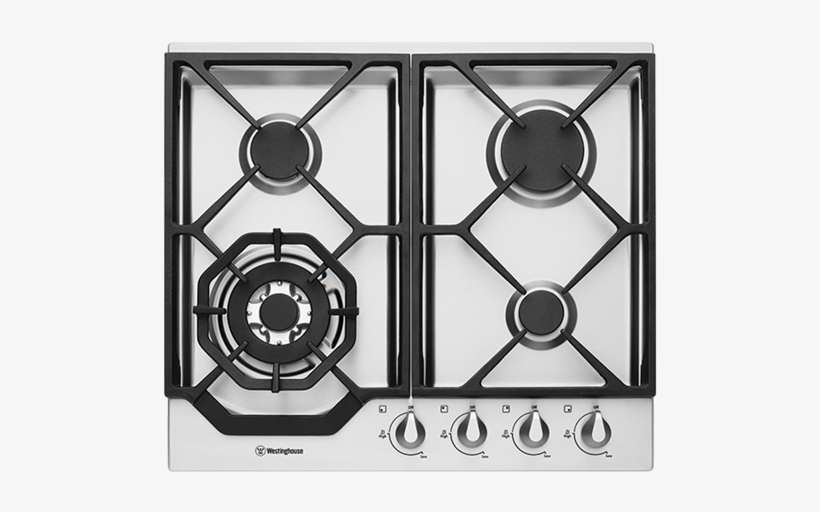 60cm Stainless Steel Gas Cooktop - Westinghouse - Whg646sa - 60cm Gas Cooktop - 4 Burners, transparent png download