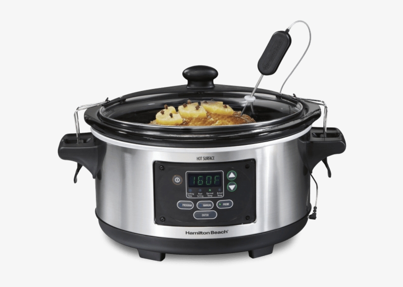 Hamilton Beach Programmable Slow Cooker With Temperature - Hamilton Beach Slow Cooker Probe, transparent png download