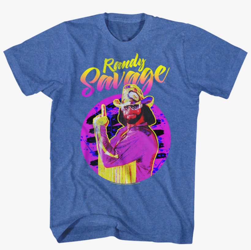 Distressed Macho Man Randy Savage T-shirt - Df T Shirt, transparent png download