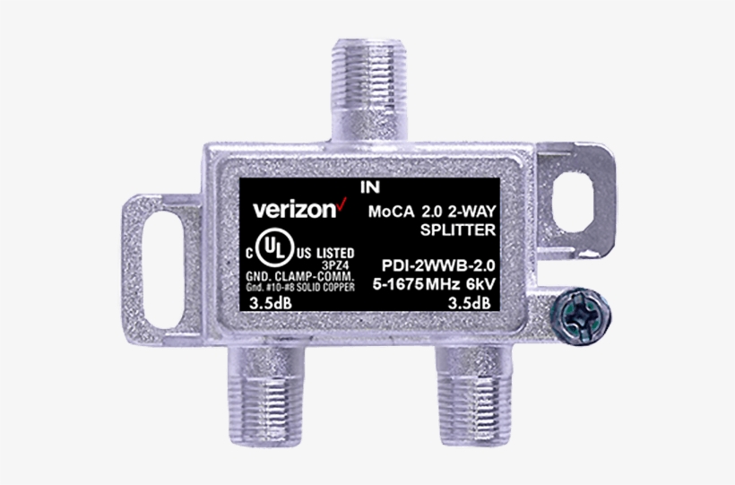 2way Coax Splitter Verizon Fios Splitter PNG Image Transparent PNG