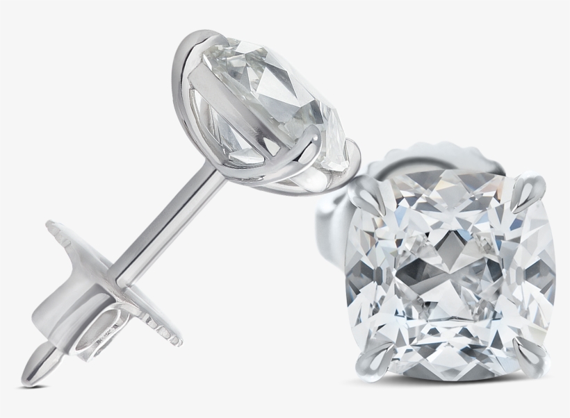 Earrings Jolie Two Diamonds Platinum Steven Kirsch - Earring, transparent png download