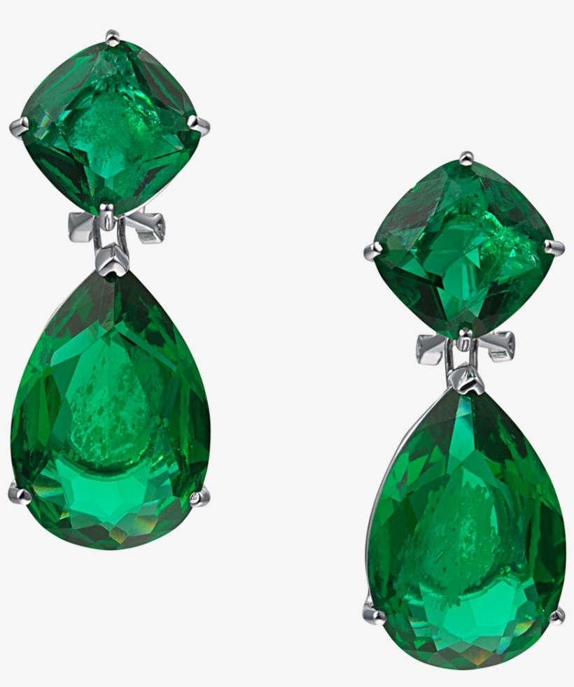 Graphic Royalty Free Angelina Omega Green Earrings - Silver Green Earrings, transparent png download
