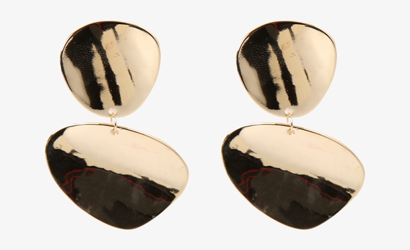 Warped Disc Drop Earrings - Earring, transparent png download