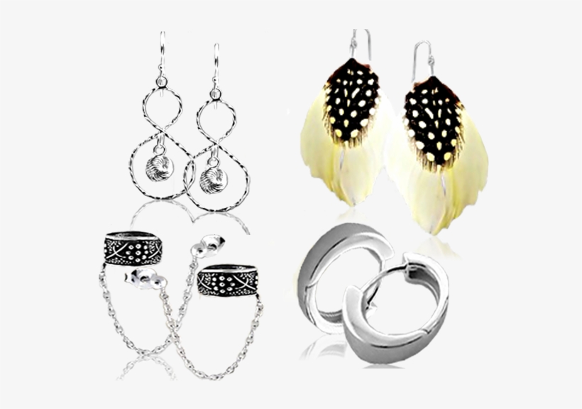 Wholesale Plain Silver Earrings 925 Sterling Jewelry - Jewellery, transparent png download