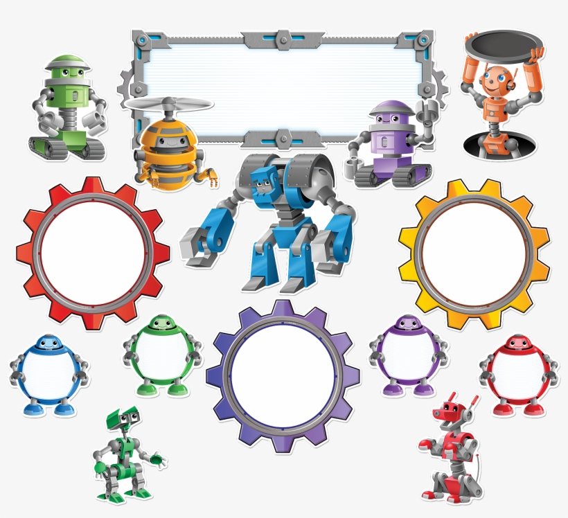 Png Freeuse Library Announcements Clipart Bulletin - Robots Accents By Teacher Created Resources, transparent png download