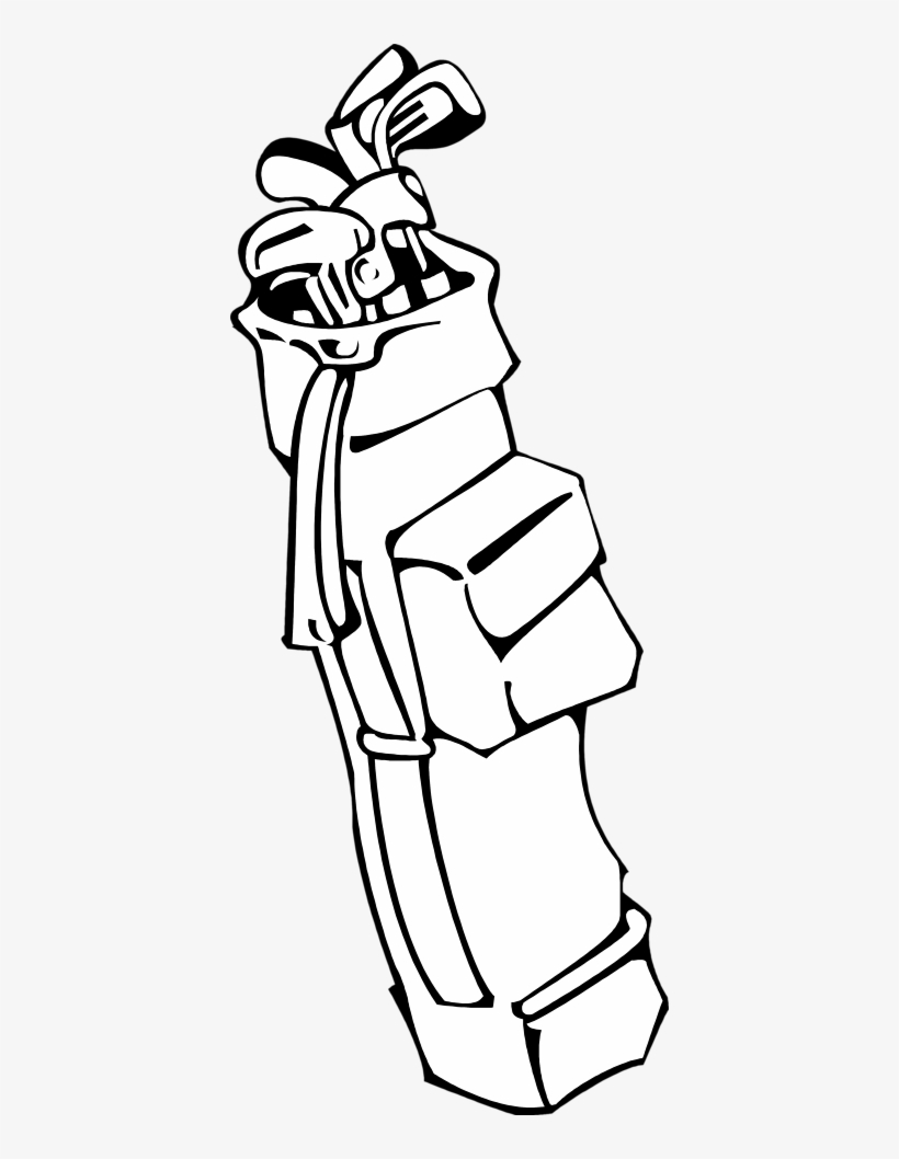 Golf Jpg Royalty - Drawing Of Golf Bag, transparent png download