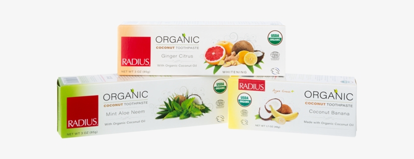 Radius - Organic Coconut Toothpaste Ginger Citrus -, transparent png download