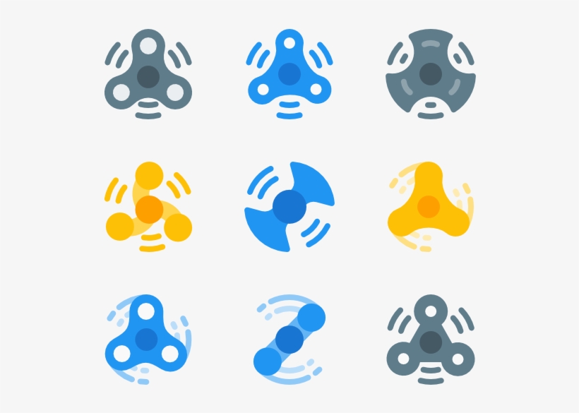 Fidget Spinner - Fidget Spinner Png Flat Icon, transparent png download
