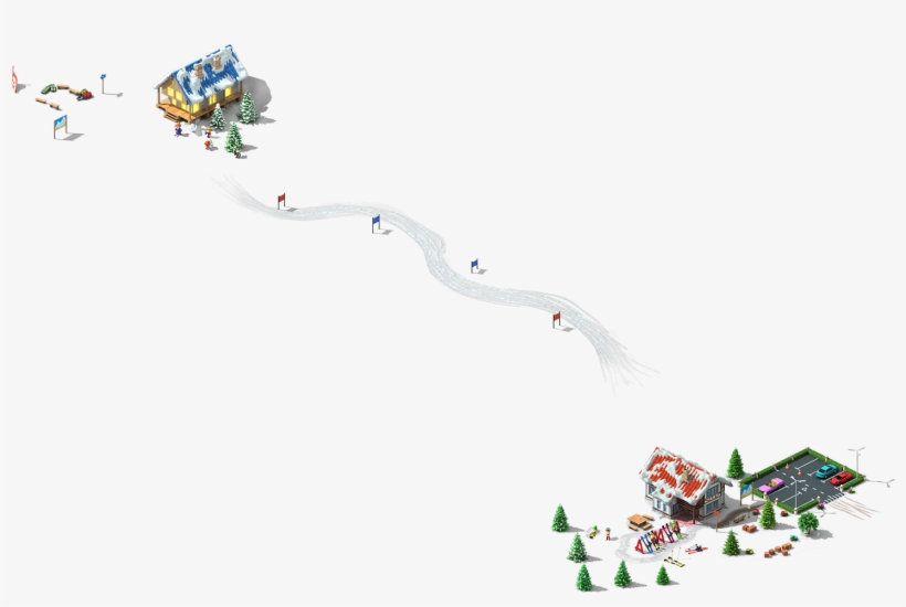 Downhill Ski Track L2 - Alpine Skiing, transparent png download