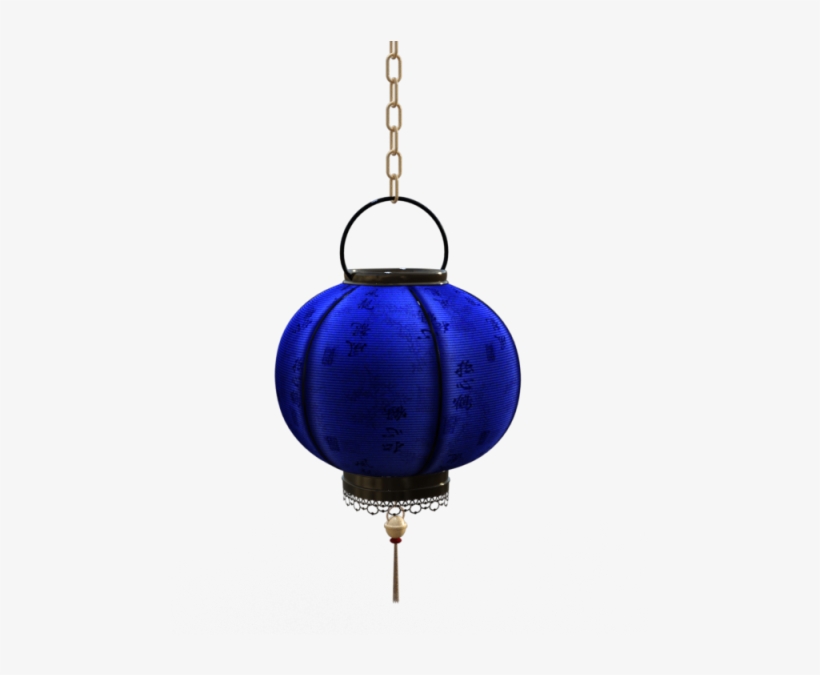 Chinese Blue Lampion, Love, Romantic, Chinese Png And - Chain, transparent png download