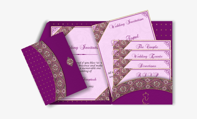 Lisa And Joe Luxury Wedding Invitations - Wedding Invitation Purple And Pink, transparent png download