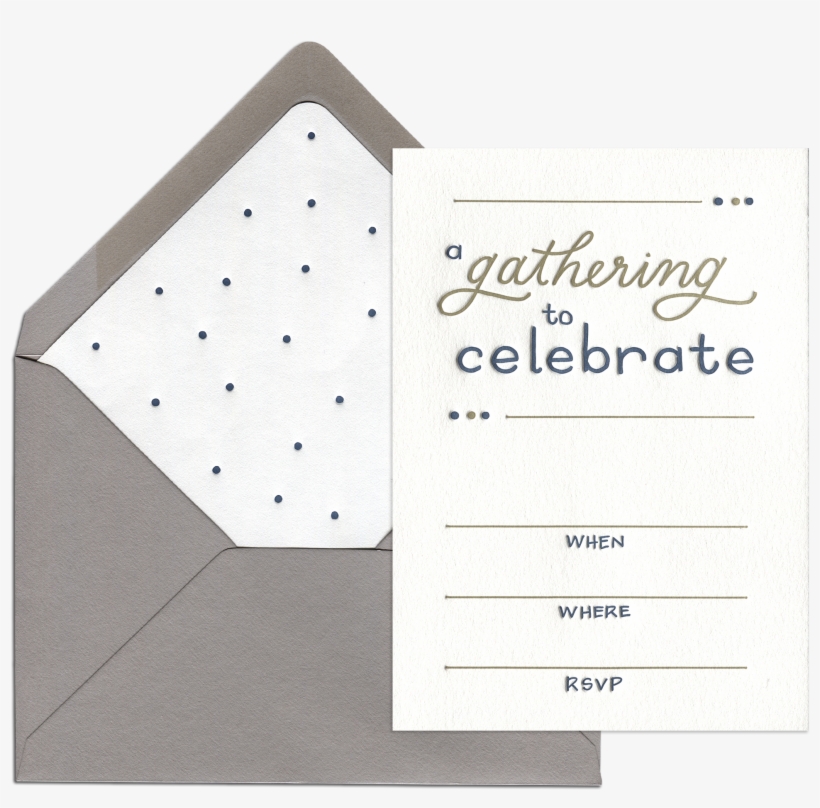 Gathering To Celebrate Fill-in Invitation - Marriage, transparent png download