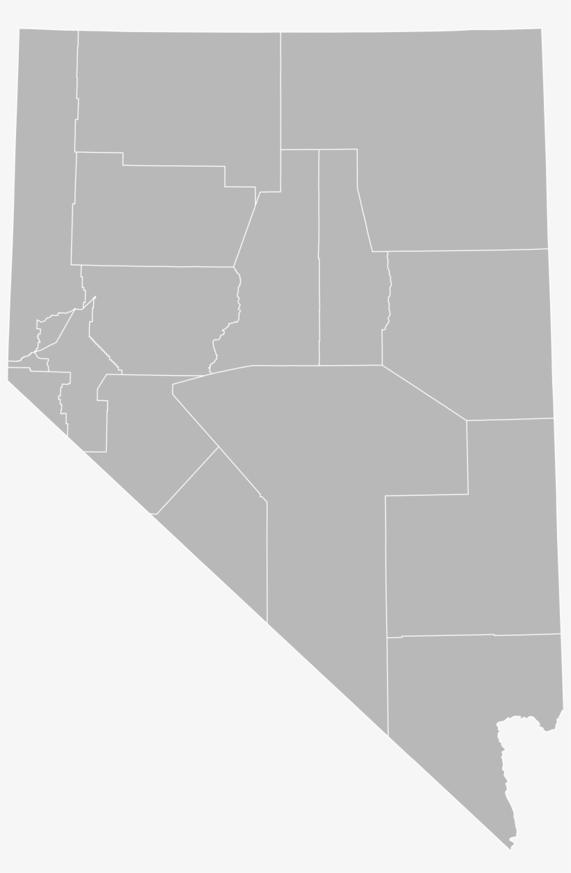 Blank Map Of Nevada - Nevada County Map Blank, transparent png download