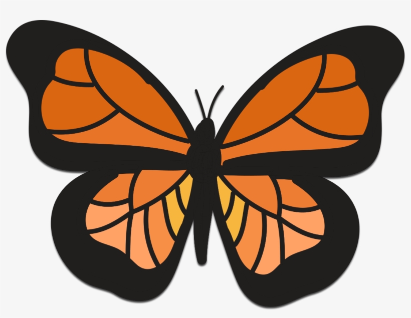 Butterfly Non Pencil And In Color - Butterfly Public Domain, transparent png download