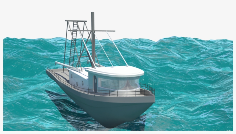 Fishing Boat Model Png - Watercraft, transparent png download