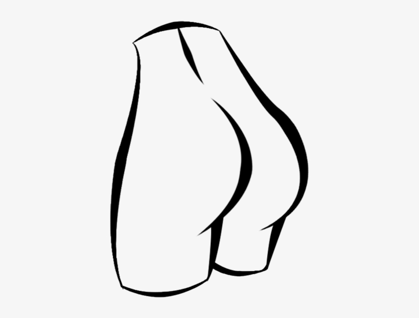 Free To Use Butt Lineart By Rainingstarlight On Deviantart - April 16, transparent png download