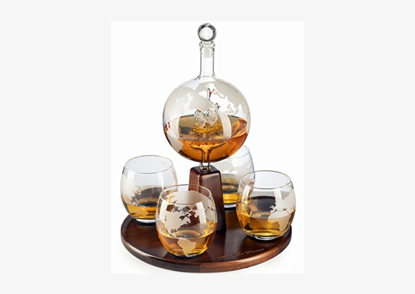 Skull Face Fascinating Crystal Decanter Picturesque - Decanter, transparent png download