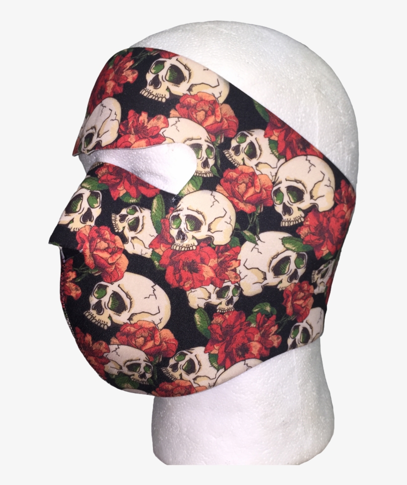 Skull And Roses Full Face Mask - Skull Pattern Women's Leisure Handbags Females Shoulder, transparent png download